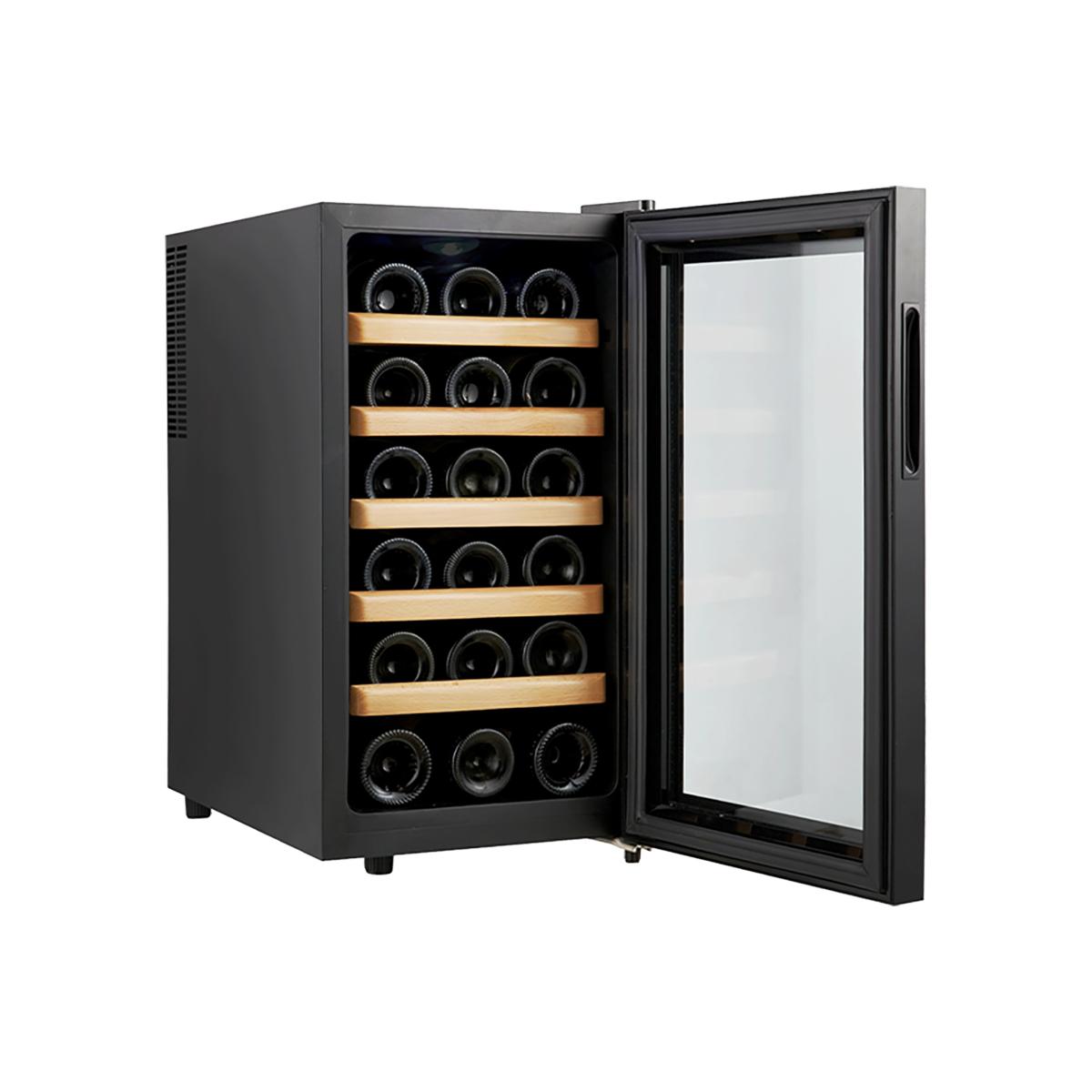 Cava De Vinos Vondom Para 18 Botellas T18 Negra Con Estantes De Madera
